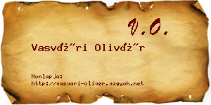 Vasvári Olivér névjegykártya