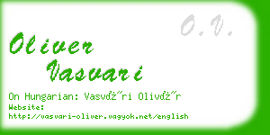 oliver vasvari business card